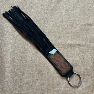 Vintage Harley Davidson Suede Leather Fringe Keychain NWOT